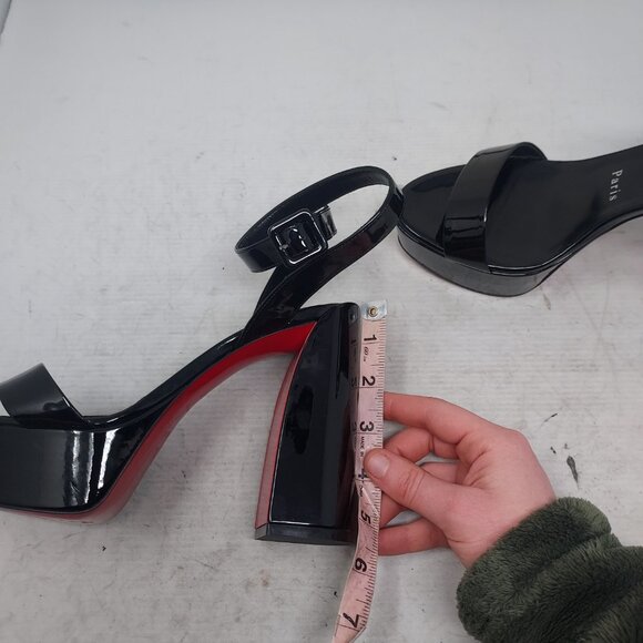 Christian Louboutin Movida Sabina Black Patent Platform Sandal - Picture 8 of 11